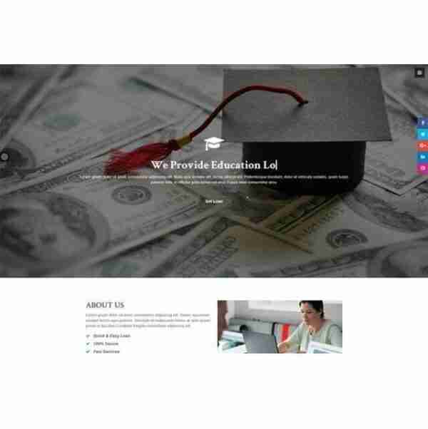 Educational Loan Single Page – HTML Template
